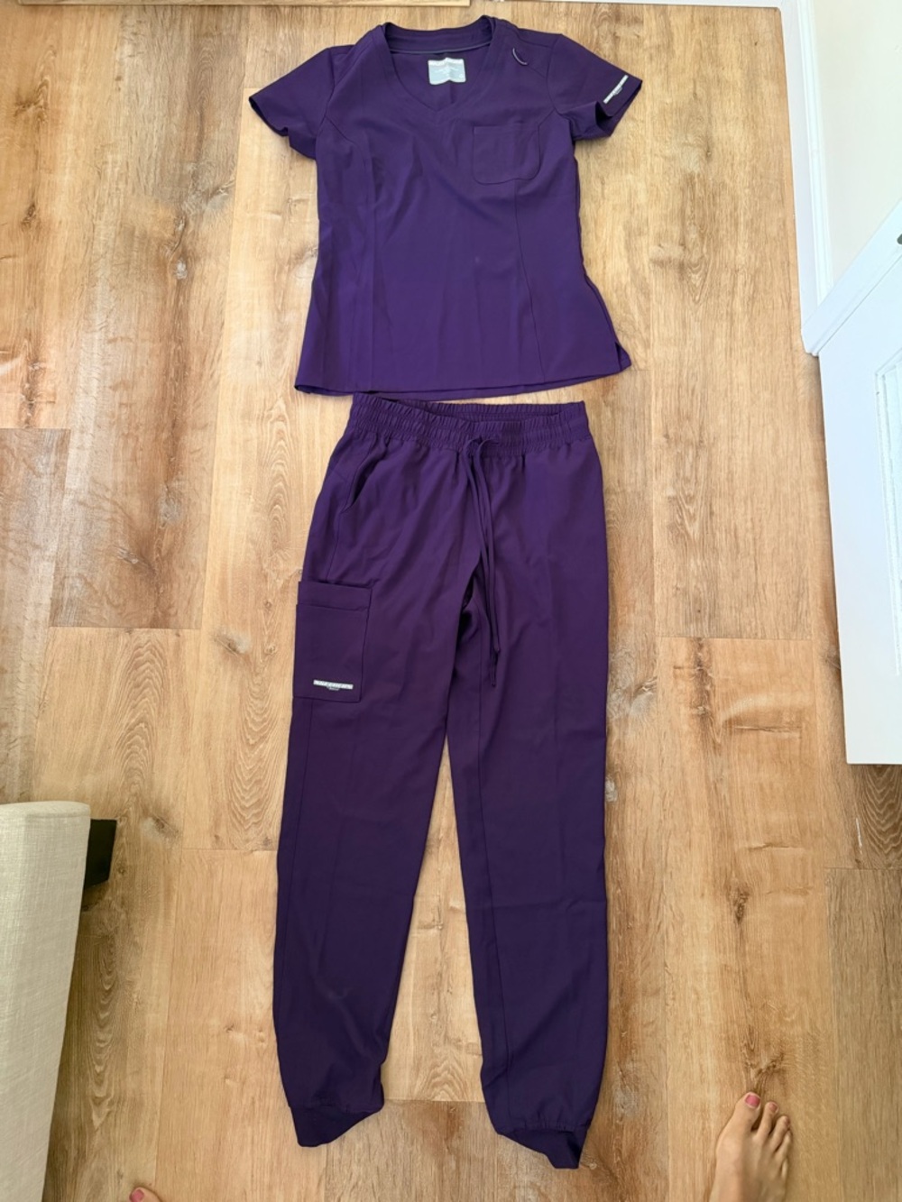 Barco skechers scrubs purple